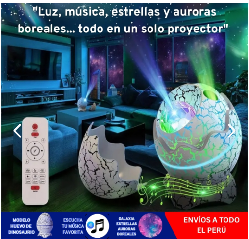 Proyector Parlante Huevo de Dinosaurio